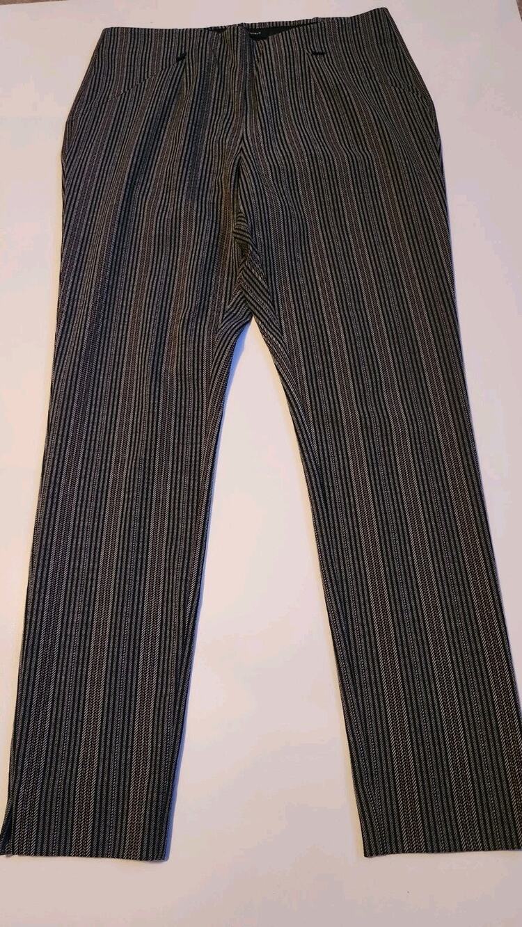 Ashley Stewart Plaid Dress Pants Trousers Womens 14/16 Stretch Work Career #512